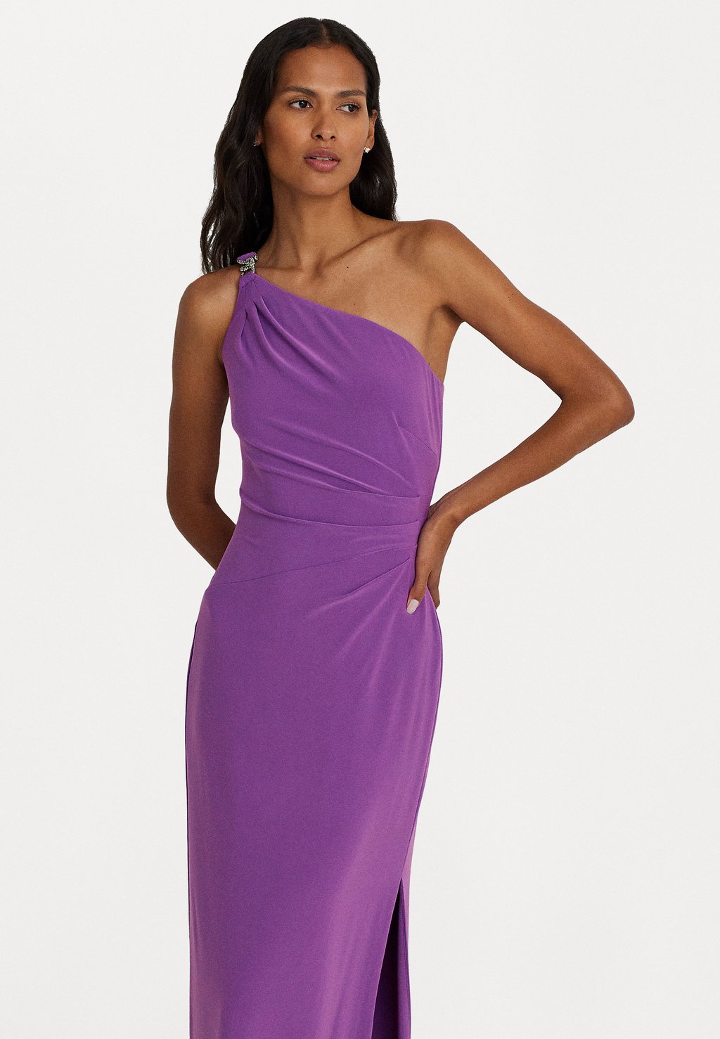 Вечернее платье Belina One Shoulder Evening Dress Lauren Ralph Lauren, цвет purple jasper платье из джерси belina one shoulder evening dress lauren ralph lauren woman черный