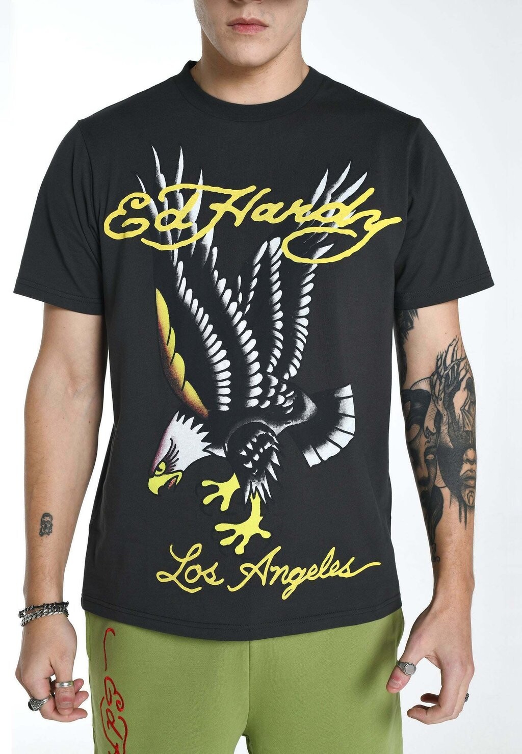 

Футболка с принтом Ed Hardy, темно-серый
