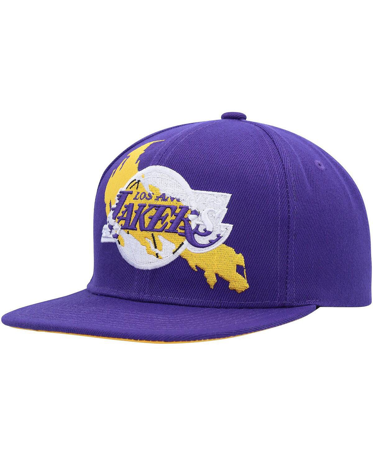 Мужская фиолетовая кепка Snapback Los Angeles Lakers с раскраской по номерам Mitchell & Ness