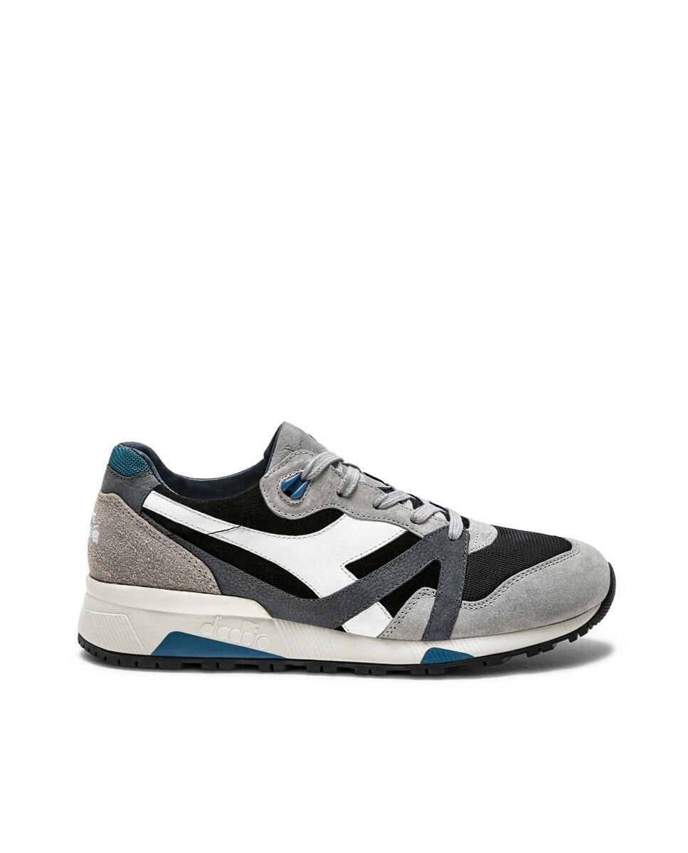 

Спортивные кроссовки унисекс серых тонов с регулировкой шнурком Diadora Heritage, черный
