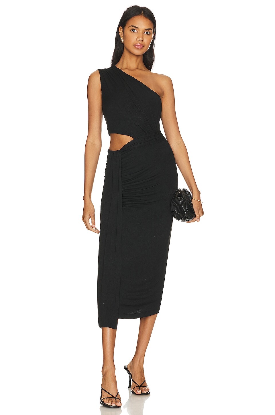

Платье BCBGMAXAZRIA One Shoulder Gown, черный