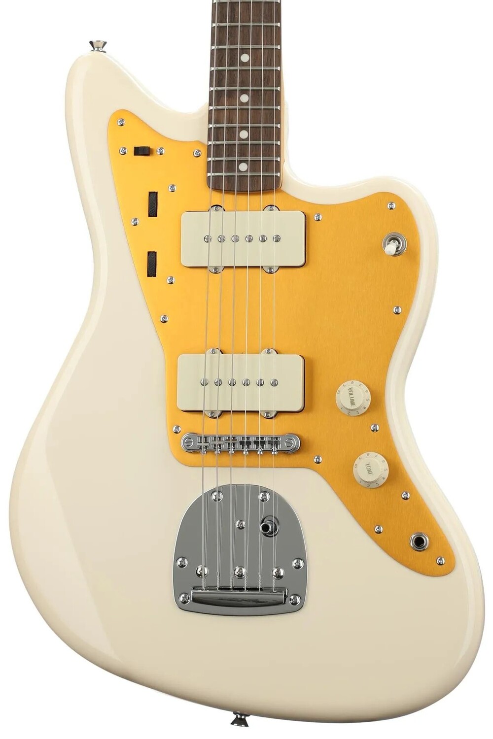 

Squier J Mascis Signature Jazzmaster — винтажный белый цвет с накладкой из индийского лавра