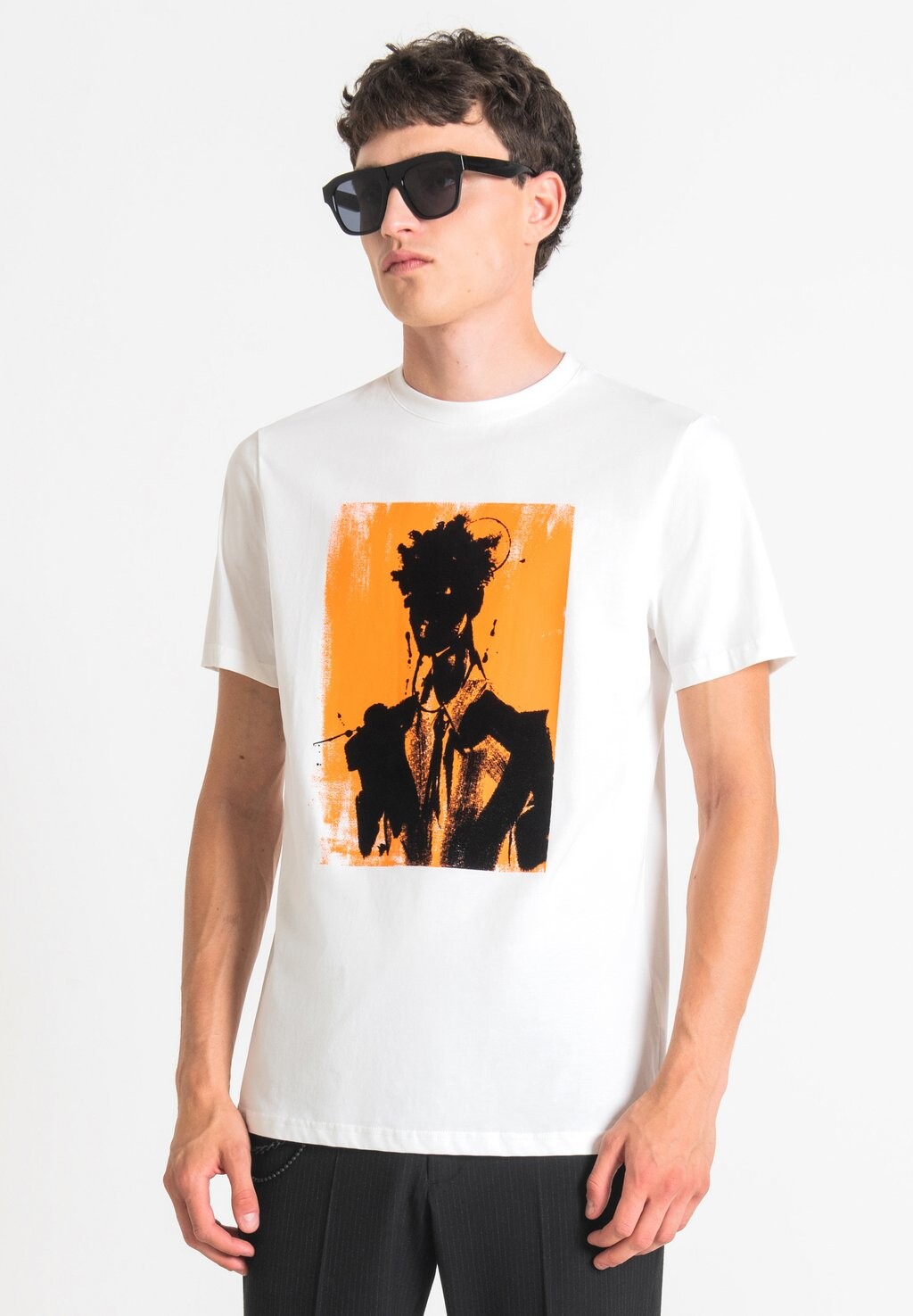 

Футболка с принтом Regular Fit And Contrast Antony Morato, цвет cream