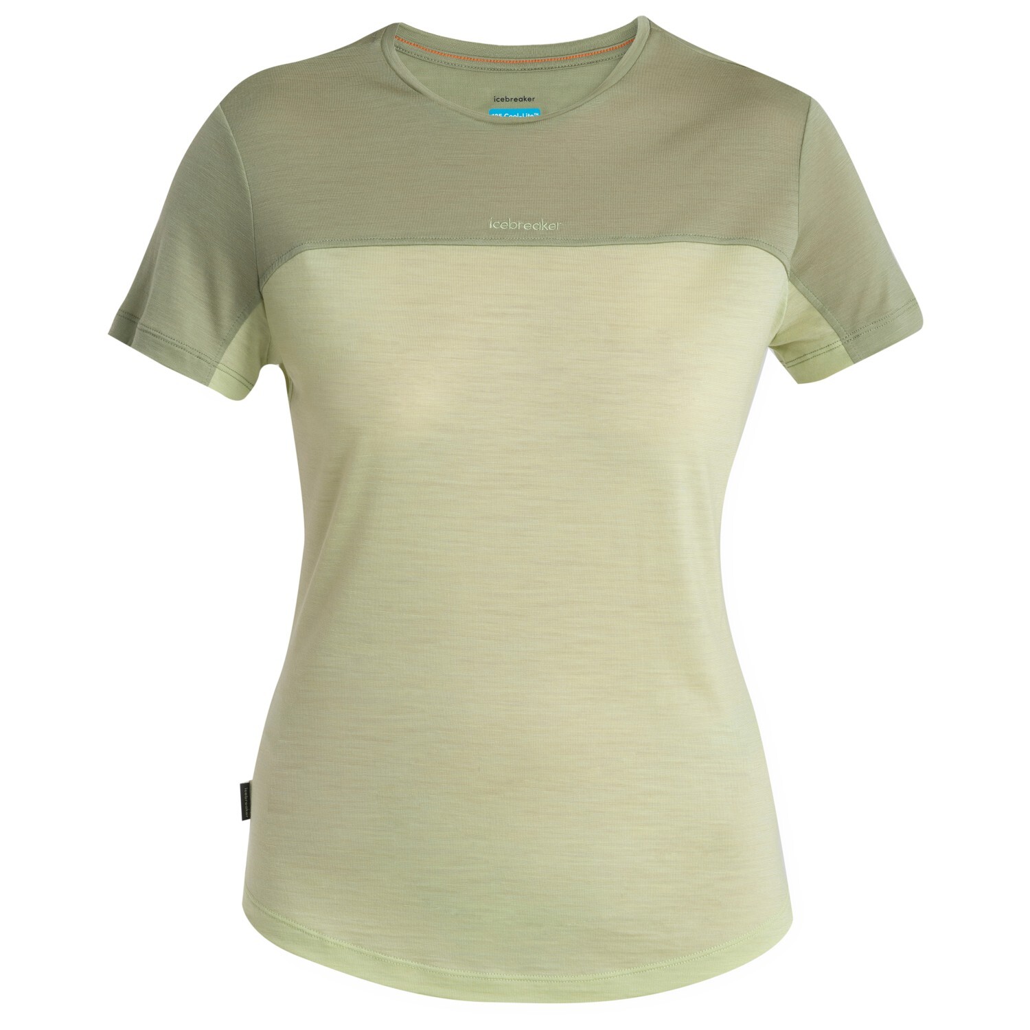 

Рубашка из мериноса Icebreaker Women's Cool Lite Sphere III S/S Tee CB, цвет Glazen/Lichen/Colour Block