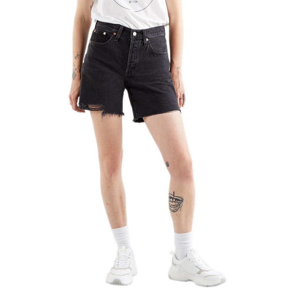 Джинсовые шорты Levi´s 501 Mid Thigh, черный ботинки дерби levi s размер 36 черный