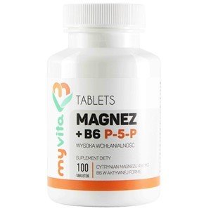 Магний + витамин В6 П-5-П, 100 таблеток MyVita