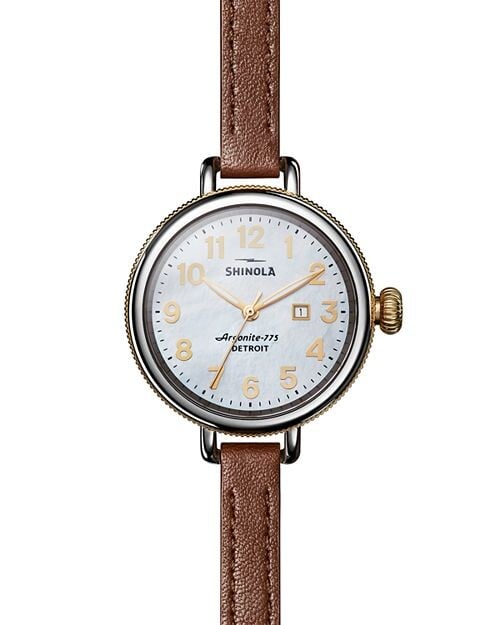 

Часы Birdy, 34 мм Shinola, цвет Brown