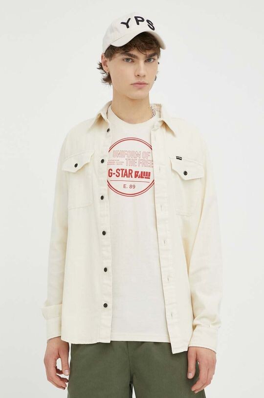 

Рубашка из необработанного хлопка G-Star G-Star Raw, бежевый