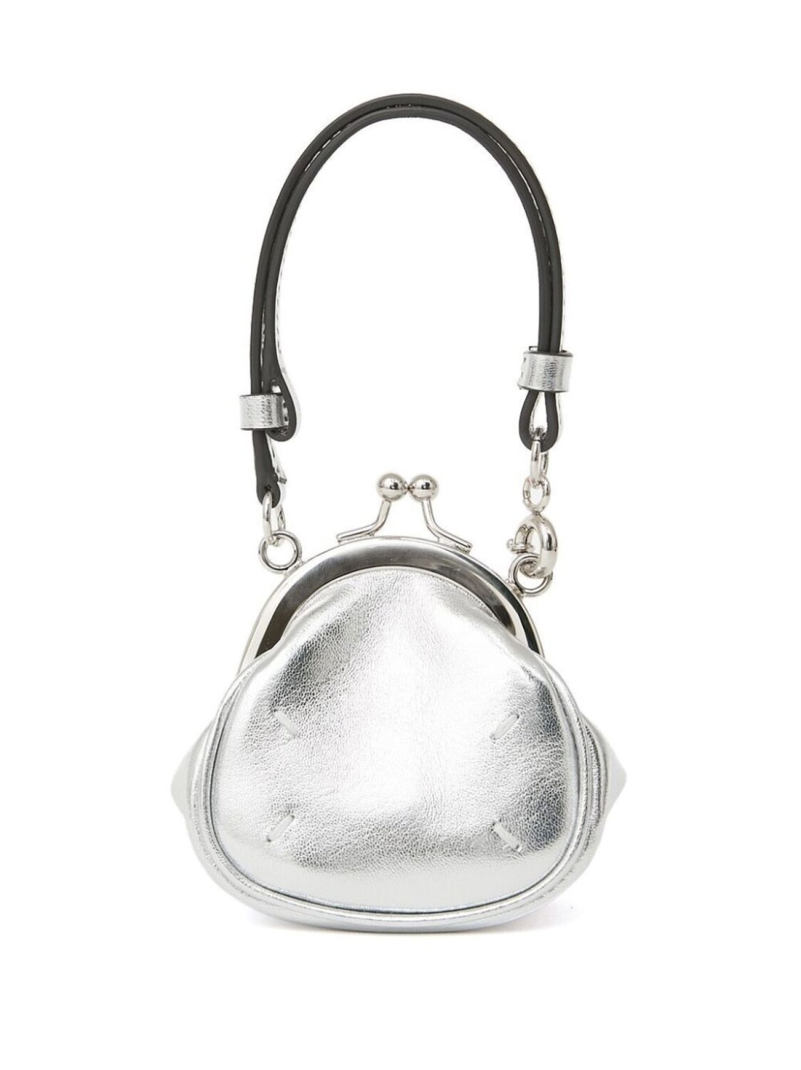 

Maison Margiela мини-клатч с эффектом металлик, серебристый
