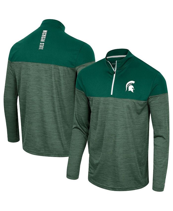 

Мужская зеленая ветровка с молнией четверти Michigan State Spartans Positraction Colosseum, зеленый