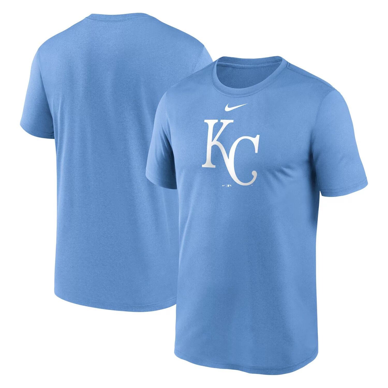 

Мужская голубая футболка с логотипом Kansas City Royals New Legend Nike, Синий