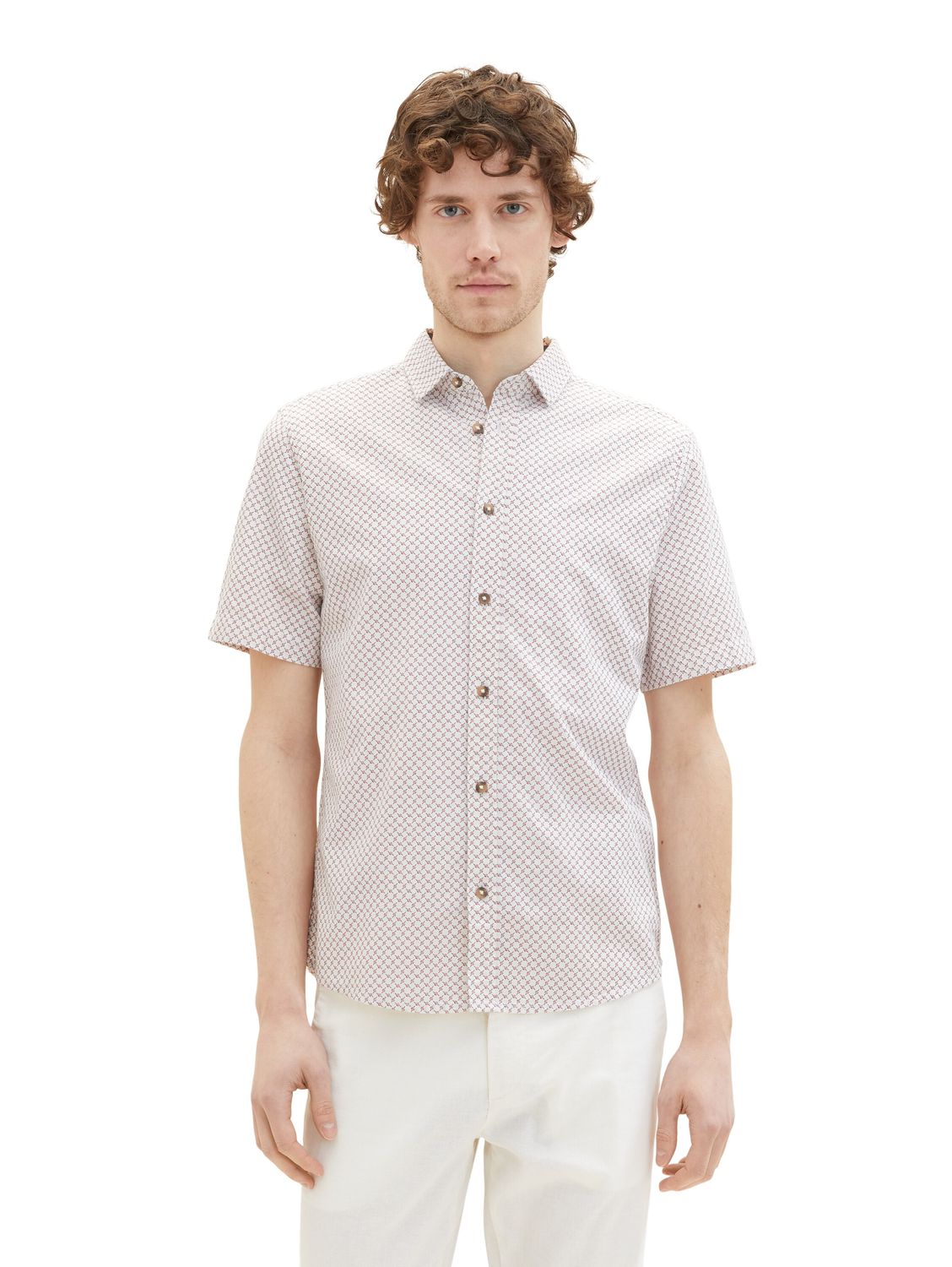 Рубашка Tom Tailor PRINTED, разноцветный рубашка с коротким рукавом tom tailor 1029812 fitted printed stretch серый