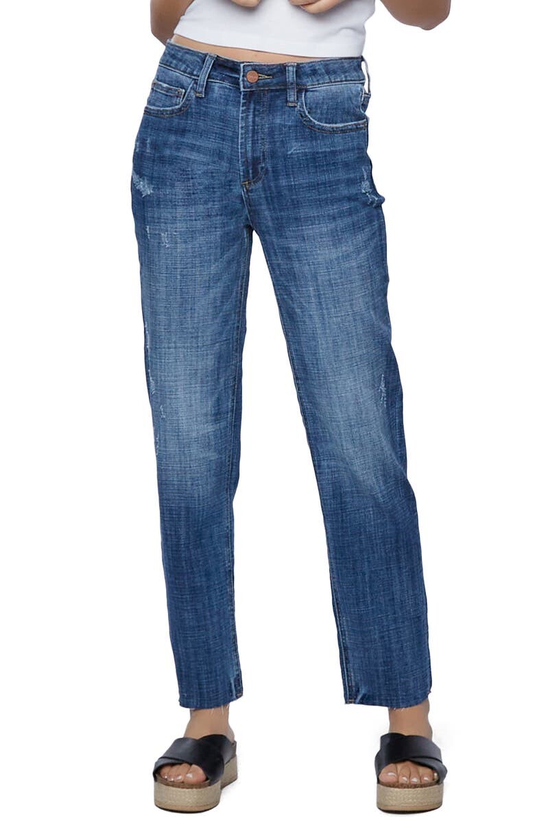 

Узкие прямые джинсы с высокой талией HINT OF BLU