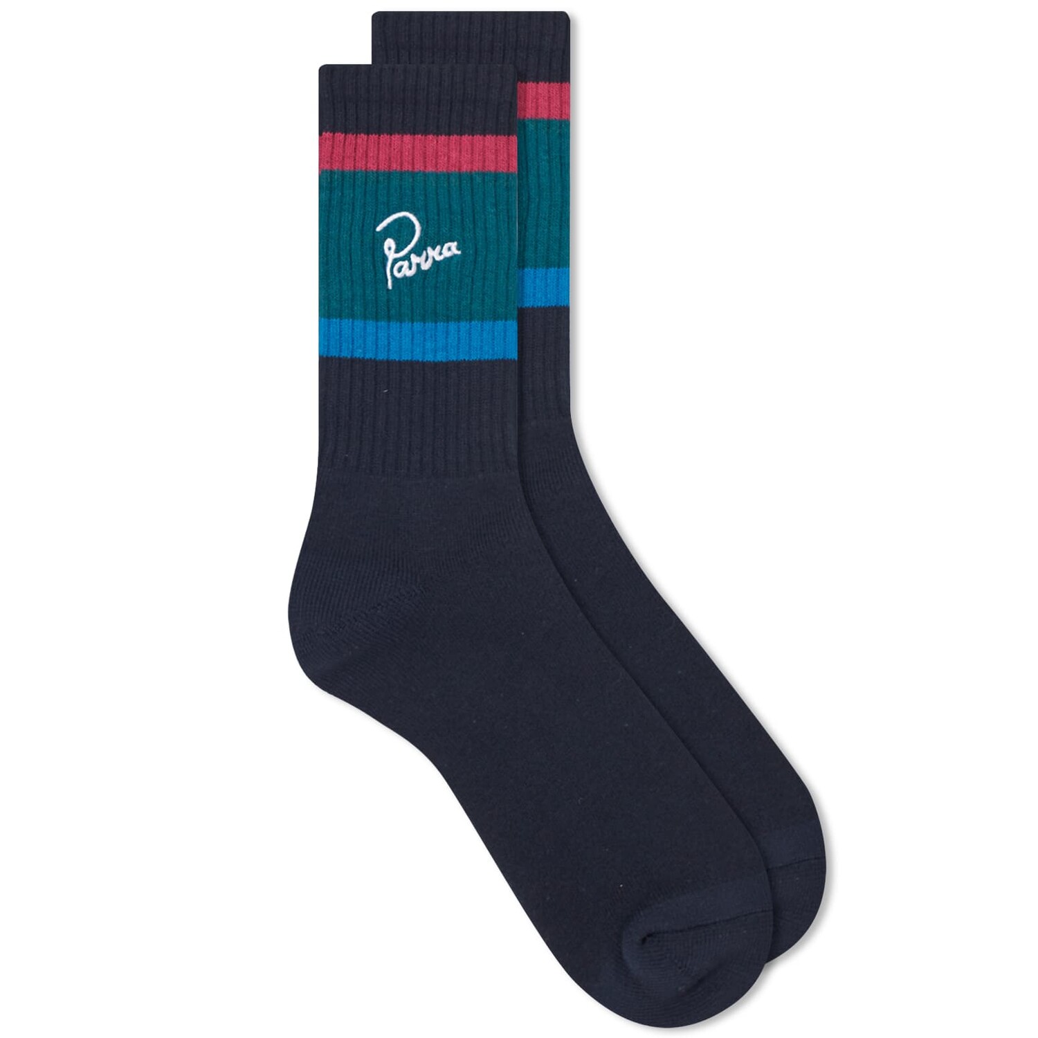 

Носки By Parra Script Logo Crew, цвет Dark Blue & White