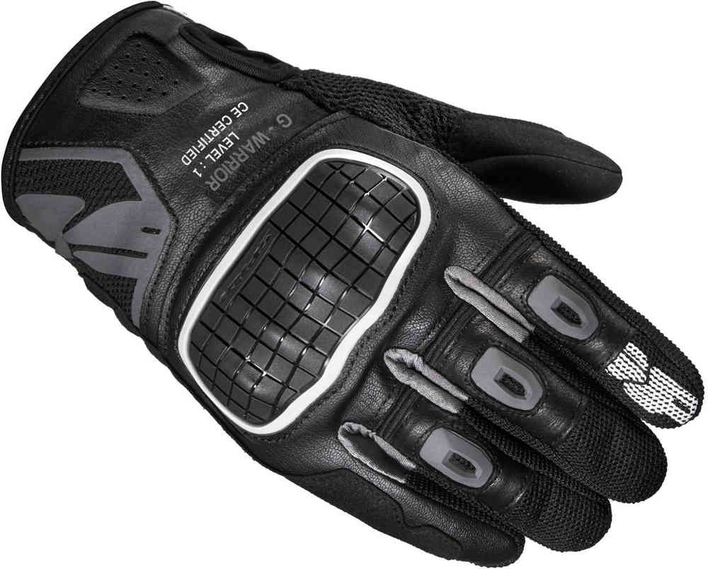 цена Мотоциклетные перчатки G-Warrior Spidi, черный/серый