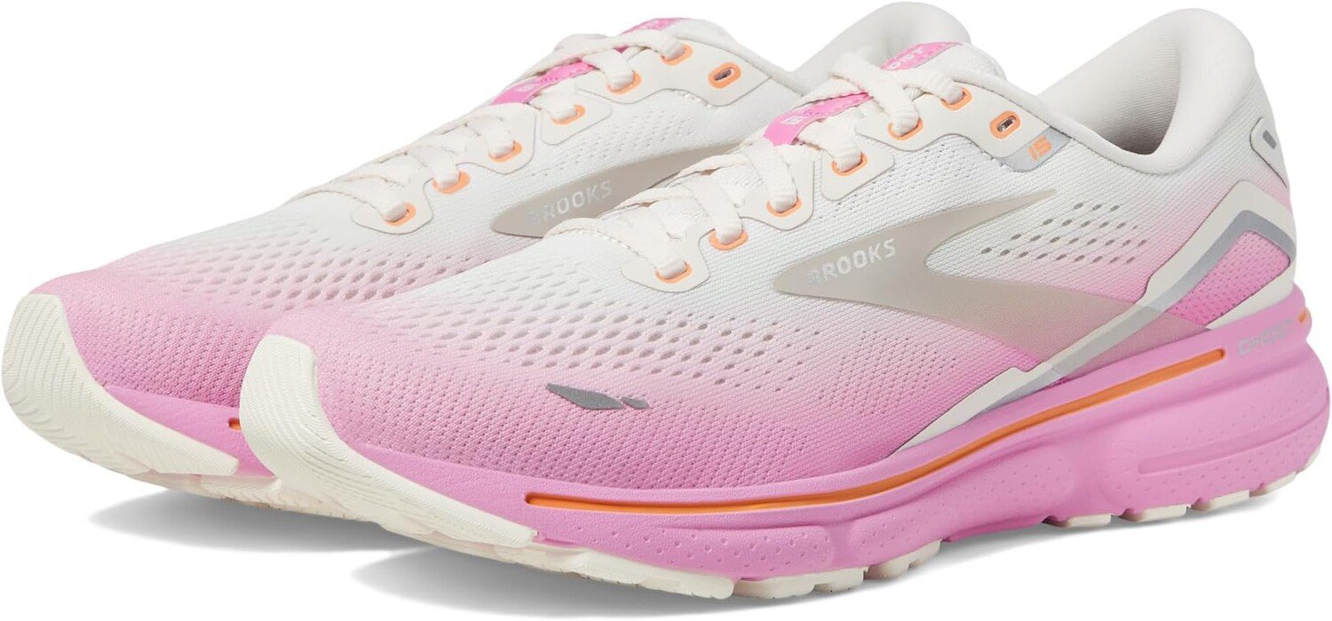 

Кроссовки Ghost 15 Brooks, цвет Grey/Coconut/Fuchsia, Серый