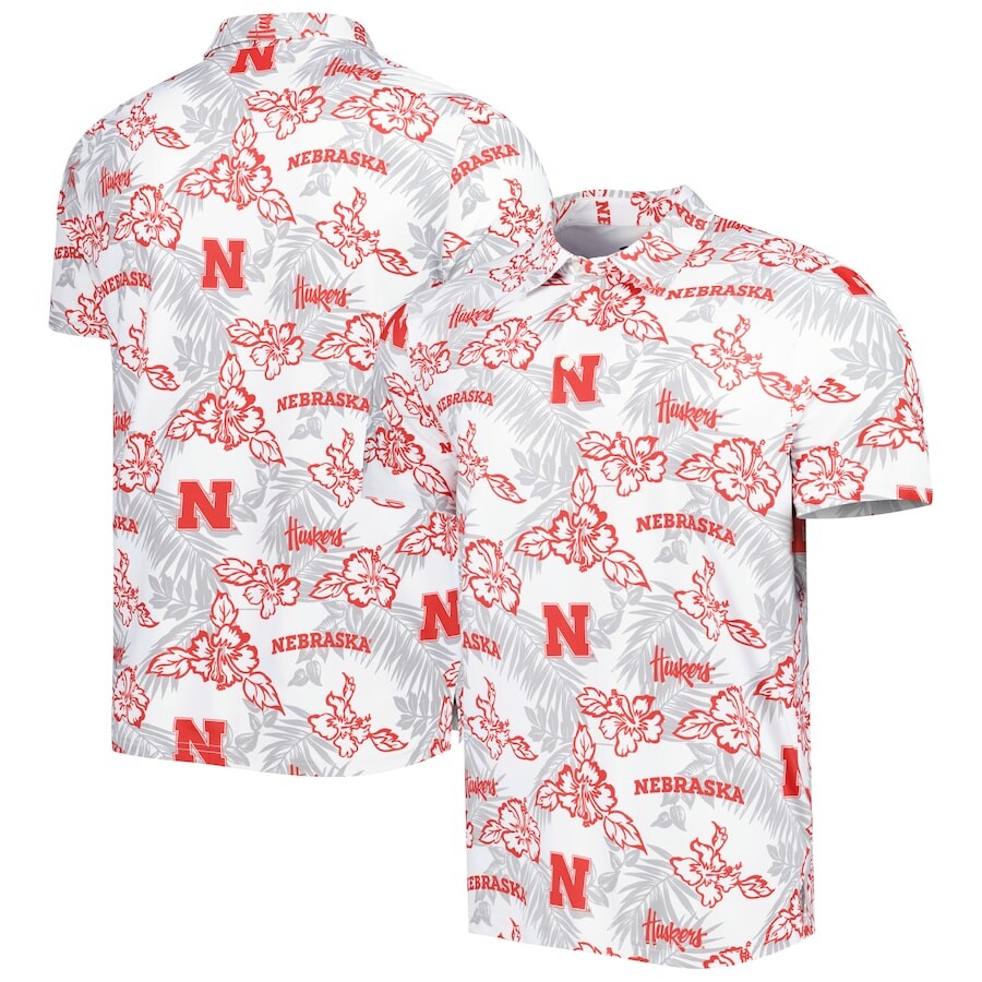 

Поло с коротким рукавом Reyn Spooner Nebraska Huskers, белый