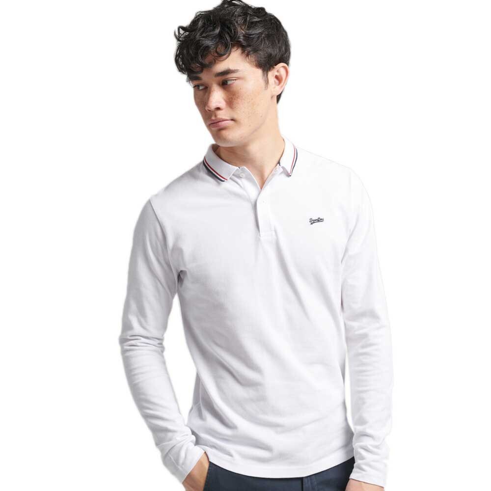 

Поло с длинным рукавом Superdry Vintage Tipped, белый