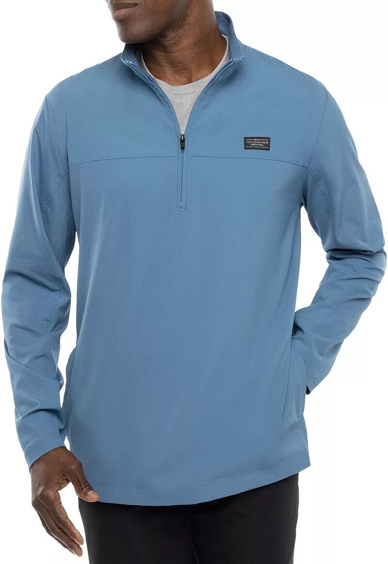 

Мужская куртка на молнии TravisMathew Wanderlust на молнии 1/4, синий