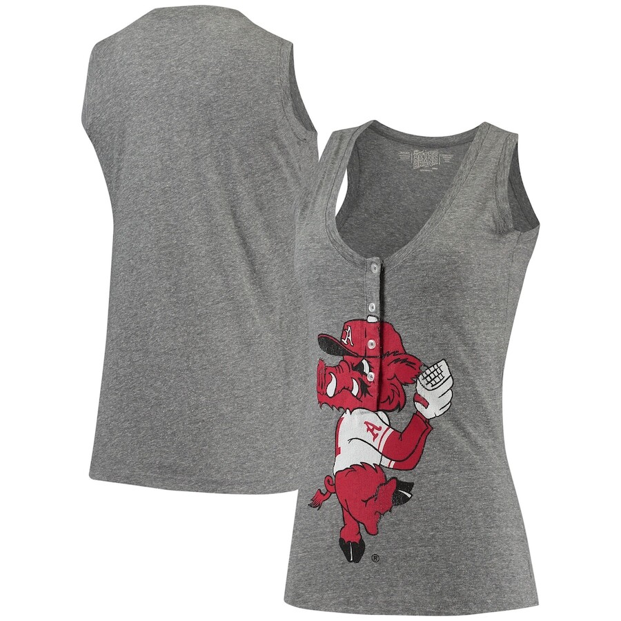 

Топ Original Retro Brand Arkansas Razorbacks, серый