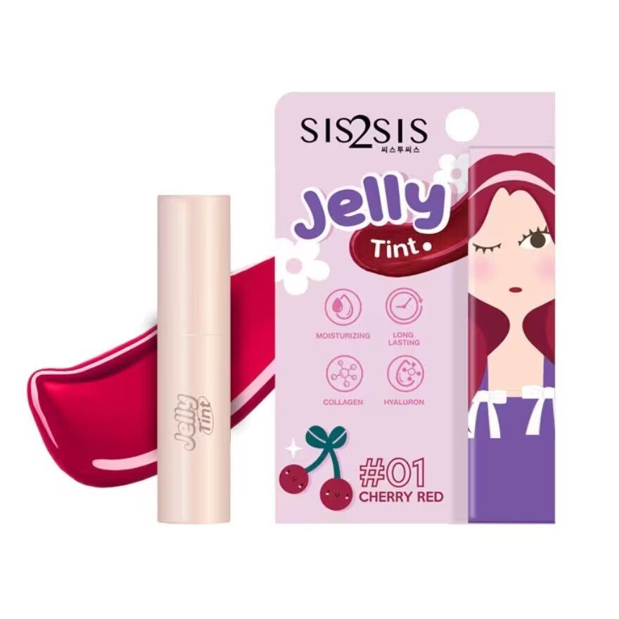 

Sis2Sis Желе-тинт для губ 1,5г. 01 Вишнево-красный, Cherry Red