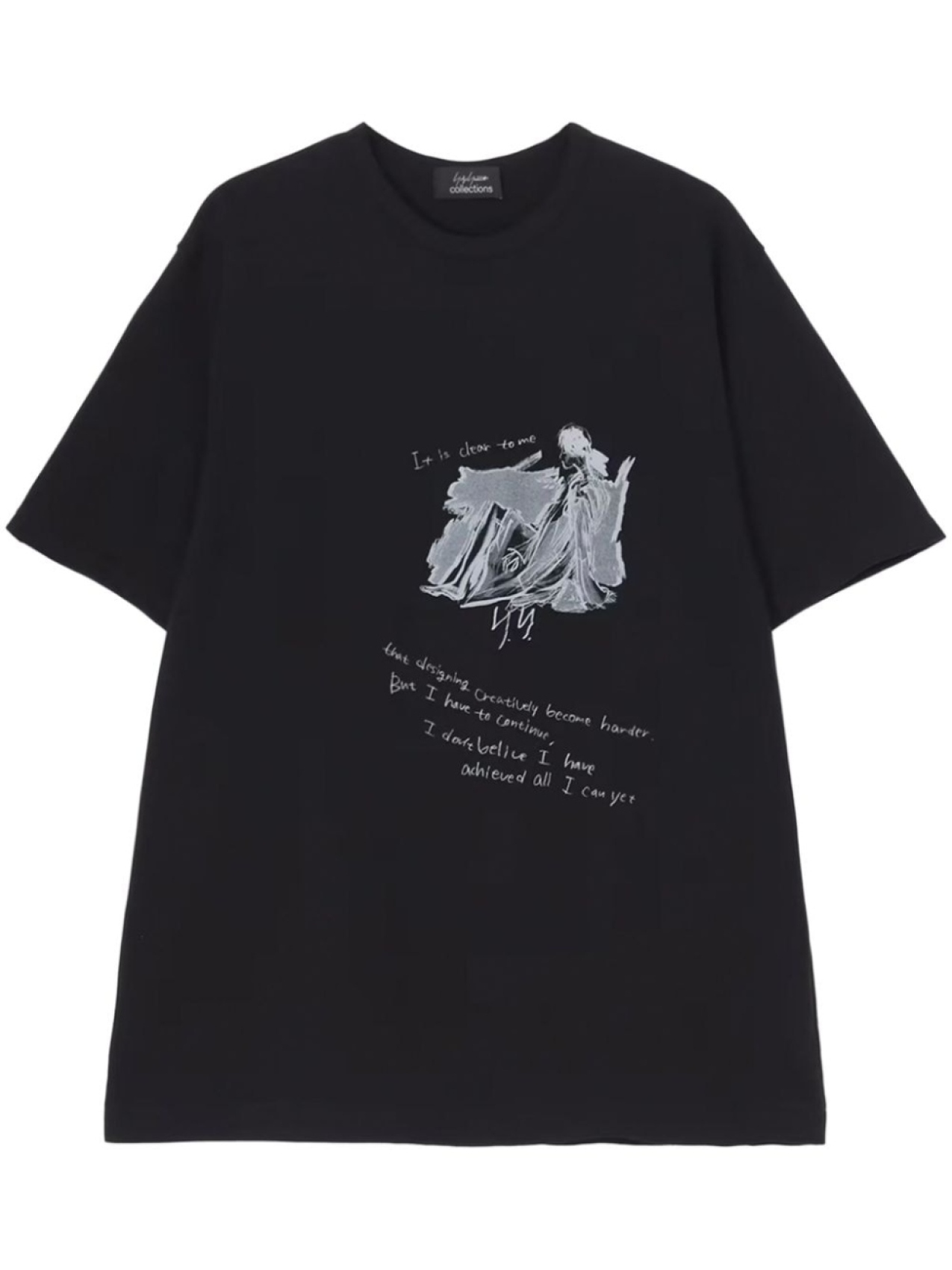 

Yohji Yamamoto футболка с логотипом, черный