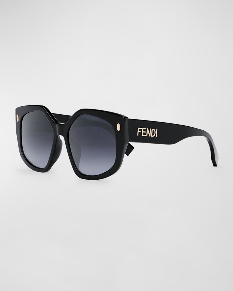 

Солнцезащитные очки "кошачий глаз" из ацетата с градиентом логотипа Fendi