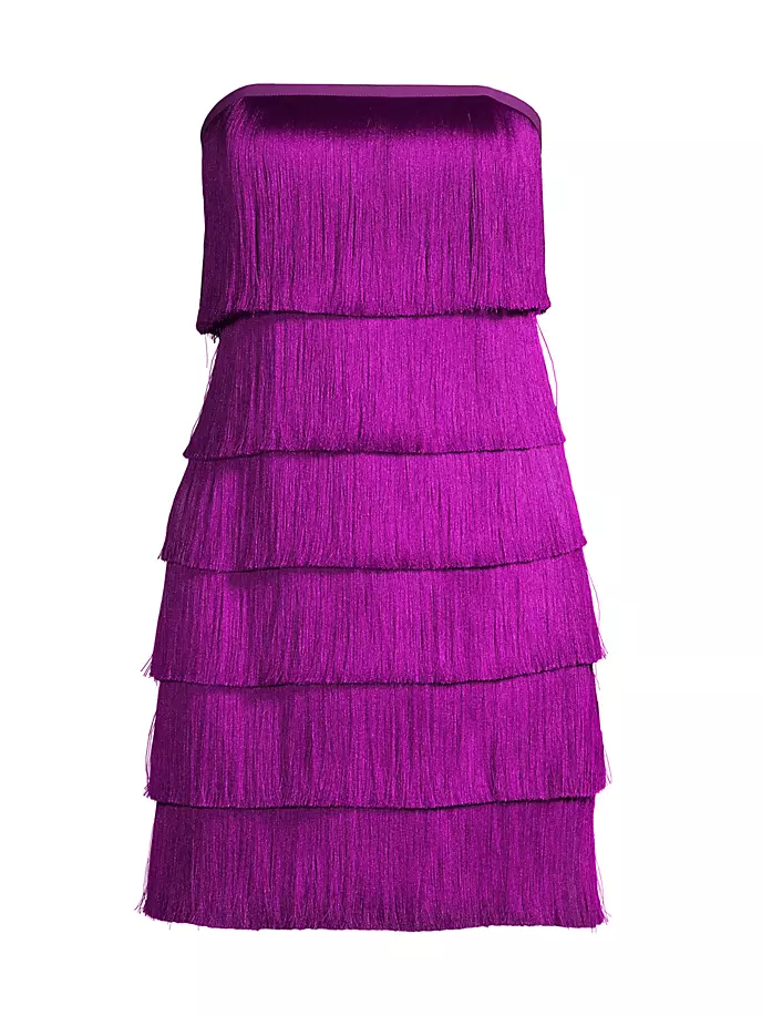 Мини-платье Nuoir с металлизированной бахромой Milly, цвет fuchsia metallic кроссовки primigi 39655 цвет fuchsia white silver fuchsia metallic