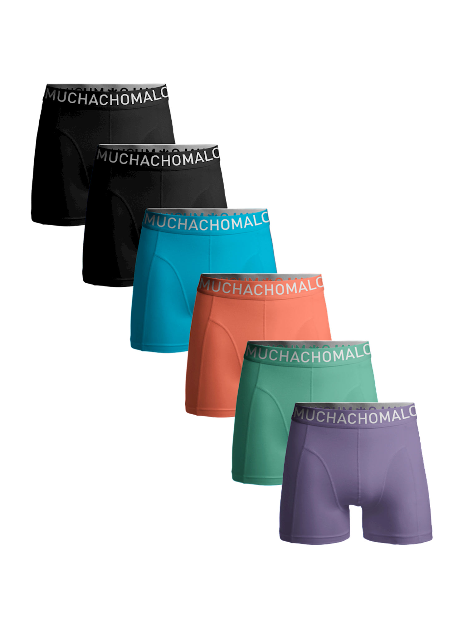 Боксеры Muchachomalo 6er-Set: Boxershorts, цвет Black/Black/Blue/Pink/Green/Purple боксеры muchachomalo 5er set boxershorts цвет black blue blue green green