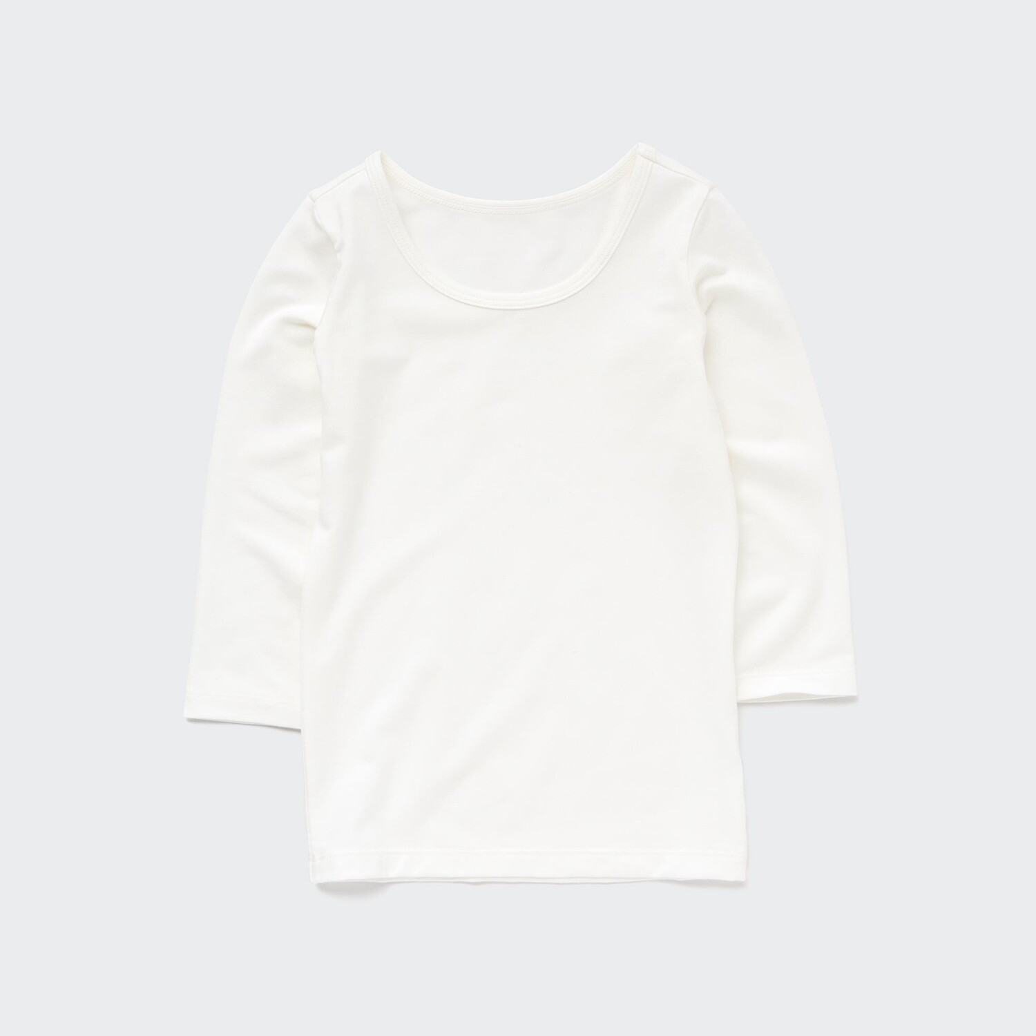 

Термотоп с длинными рукавами и овальным вырезом HEATTECH для малышей Uniqlo, кремовый, Бежевый