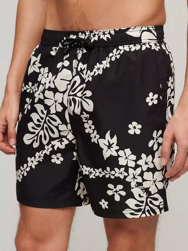 

Шорты для плавания Superdry Recycled Hawaiian Print, цвет surf school black