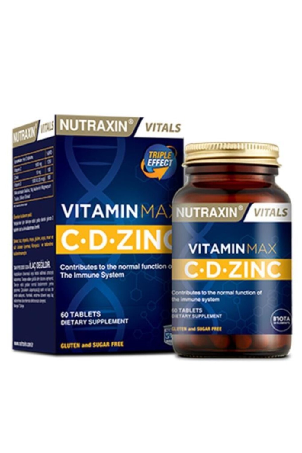 

Nutraxin Витамин Макс Cd-цинк 60 таблеток 3 коробка