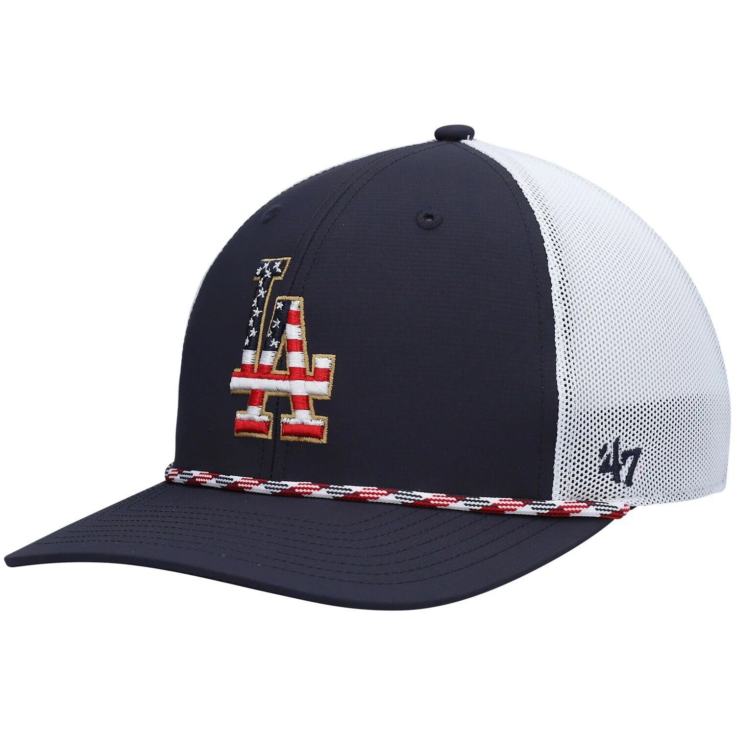 

Мужская темно-синяя/белая кепка '47 Los Angeles Dodgers Flag Fill Trucker Snapback