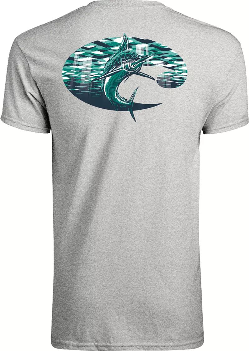 Мужская футболка Costa Del Mar в крапинку Marlin, серый
