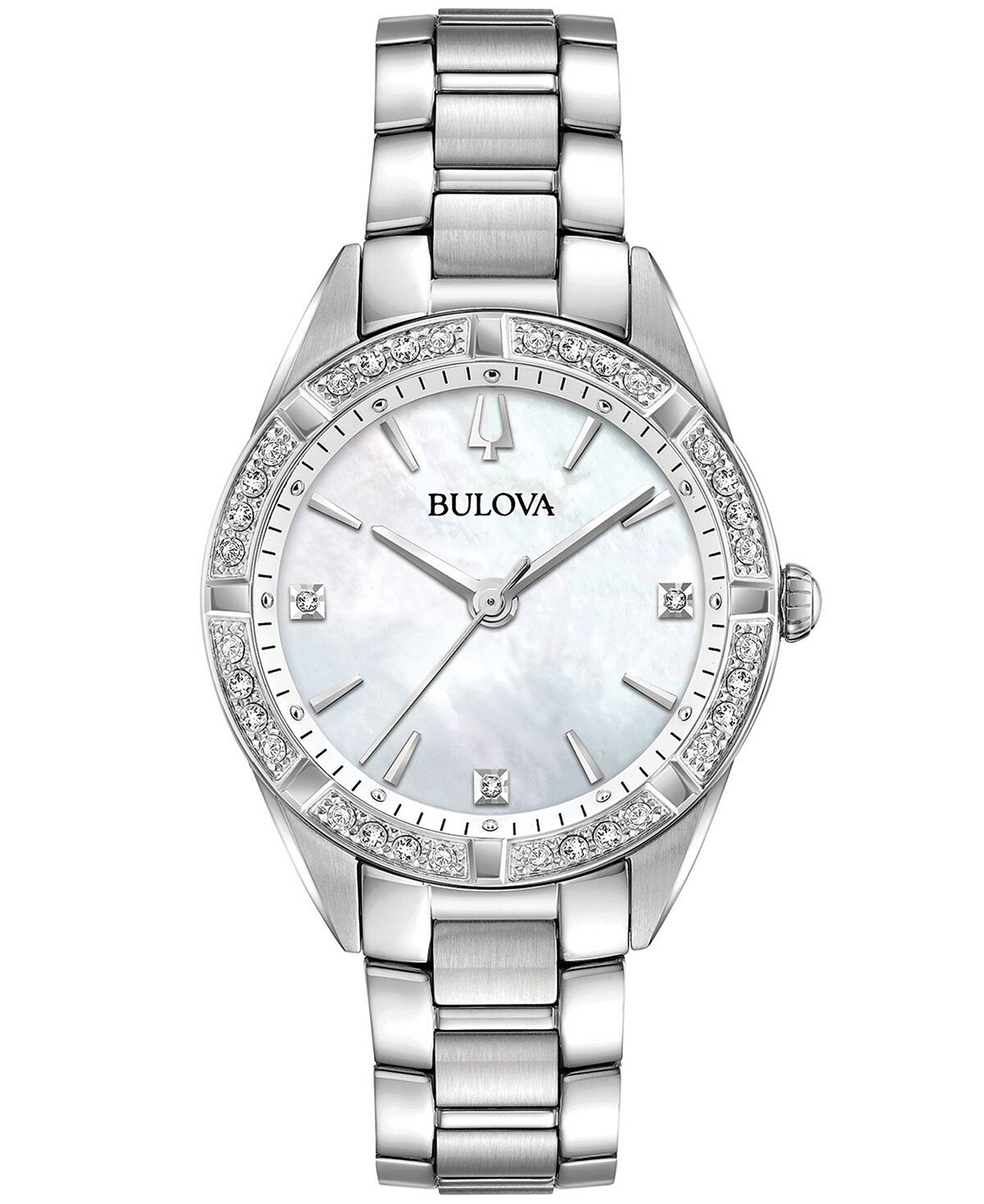 

Женские часы Sutton Diamond (1/10 карата) из нержавеющей стали с браслетом, 32,5 мм Bulova