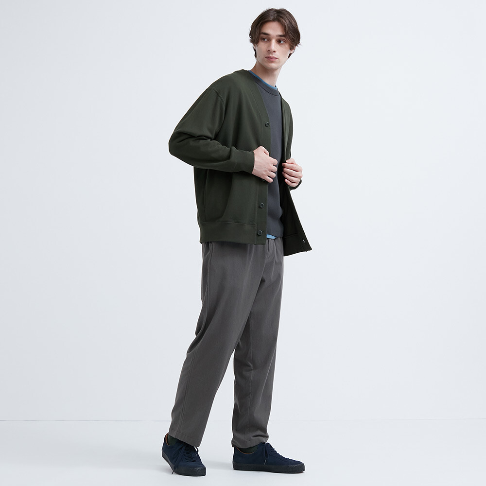 

Брюки Uniqlo фланелевые эластичные повседневные, серый