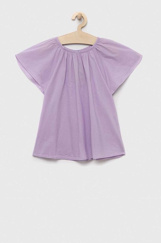 

Детская хлопковая толстовка United Colors of Benetton, фиолетовый