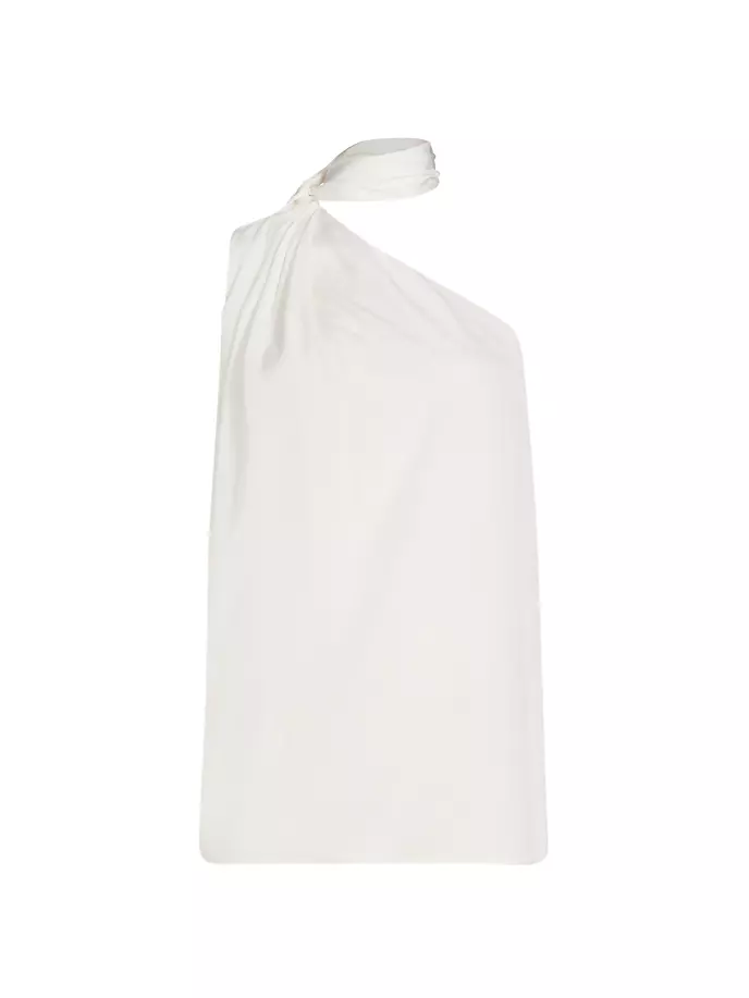 Блузка на одно плечо с шарфом Stella Mccartney, цвет cream