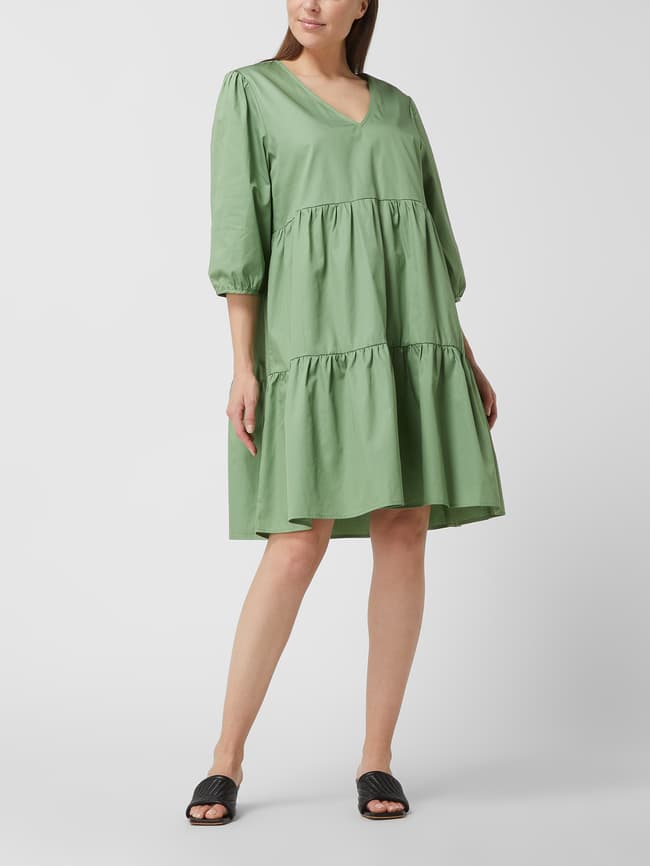 Многоярусное платье Joseph Janard, светло-зеленый женское винтажное платье с рукавами фонариками и v образным вырезом