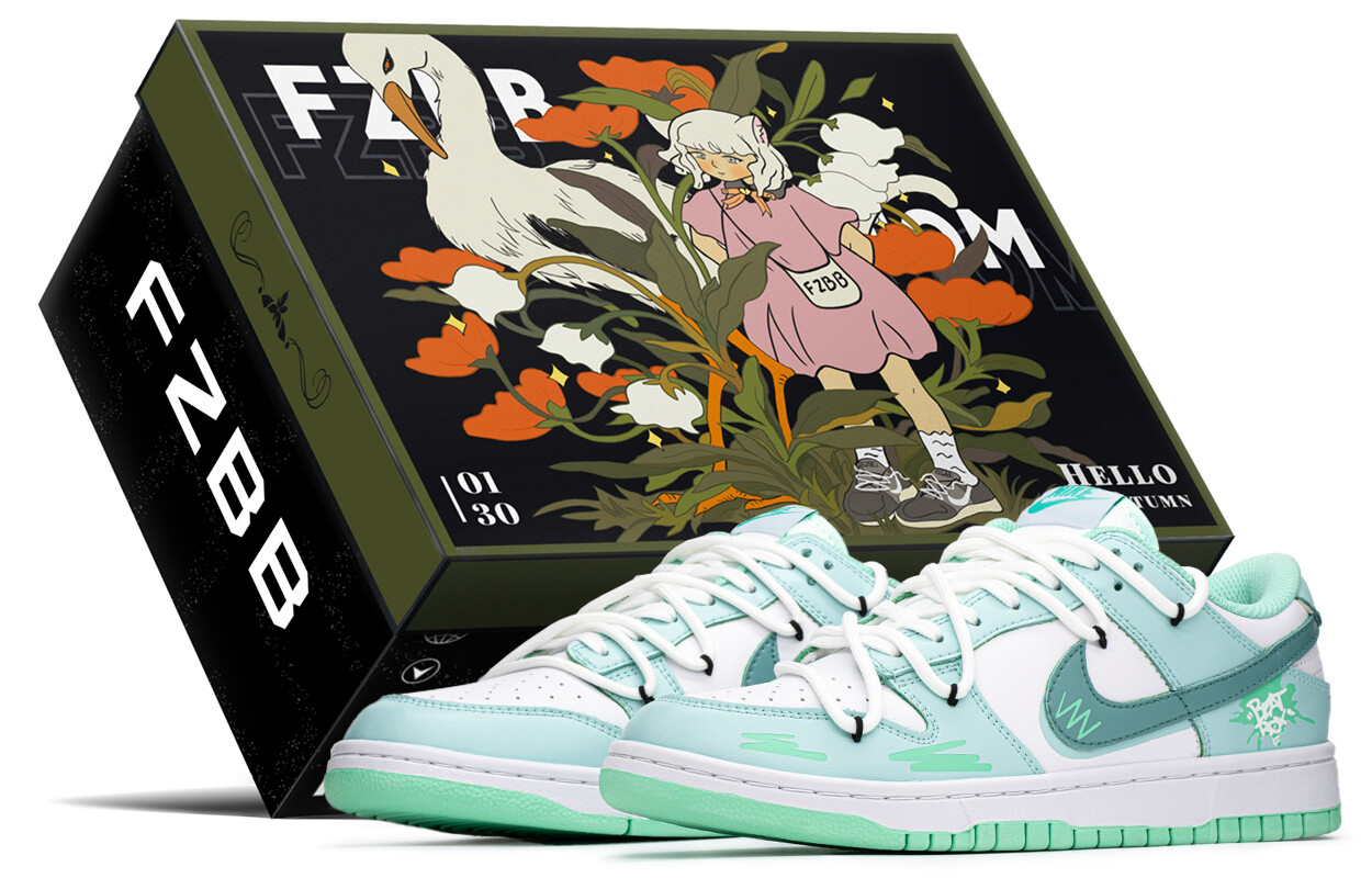 

Кроссовки для скейтбординга Dunk мужские с низким верхом зеленый Nike