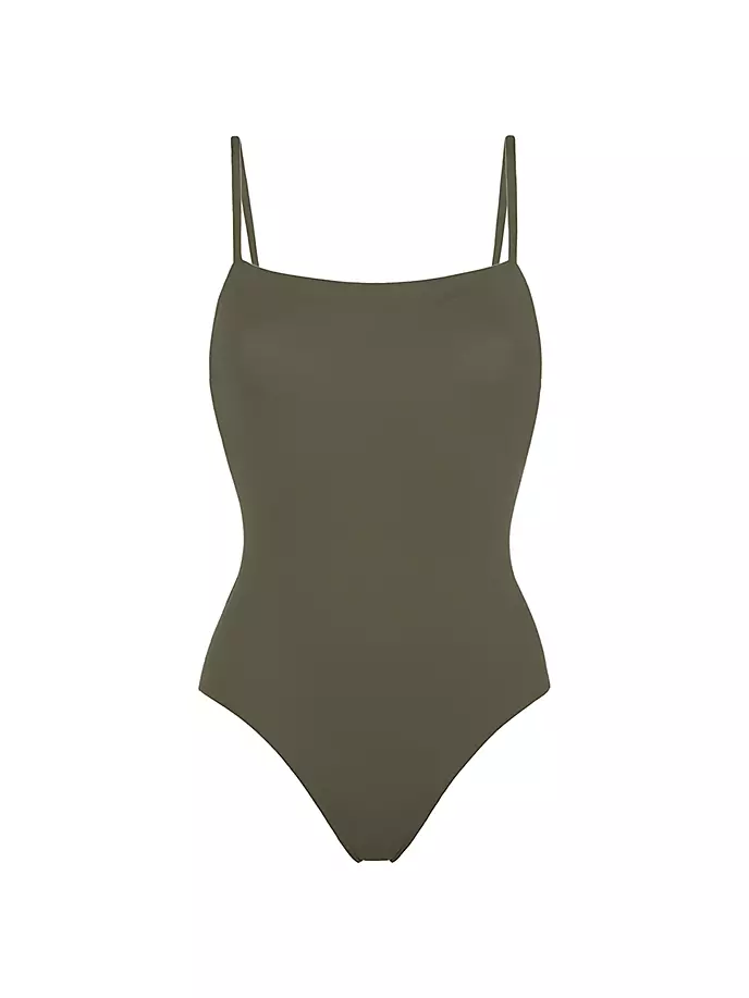 Сплошной купальник Aquarelle Eres, цвет olive noire