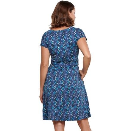 

Платье-рубашка с короткими рукавами и запахом Cue женское Toad&Co, цвет True Navy Palm Print