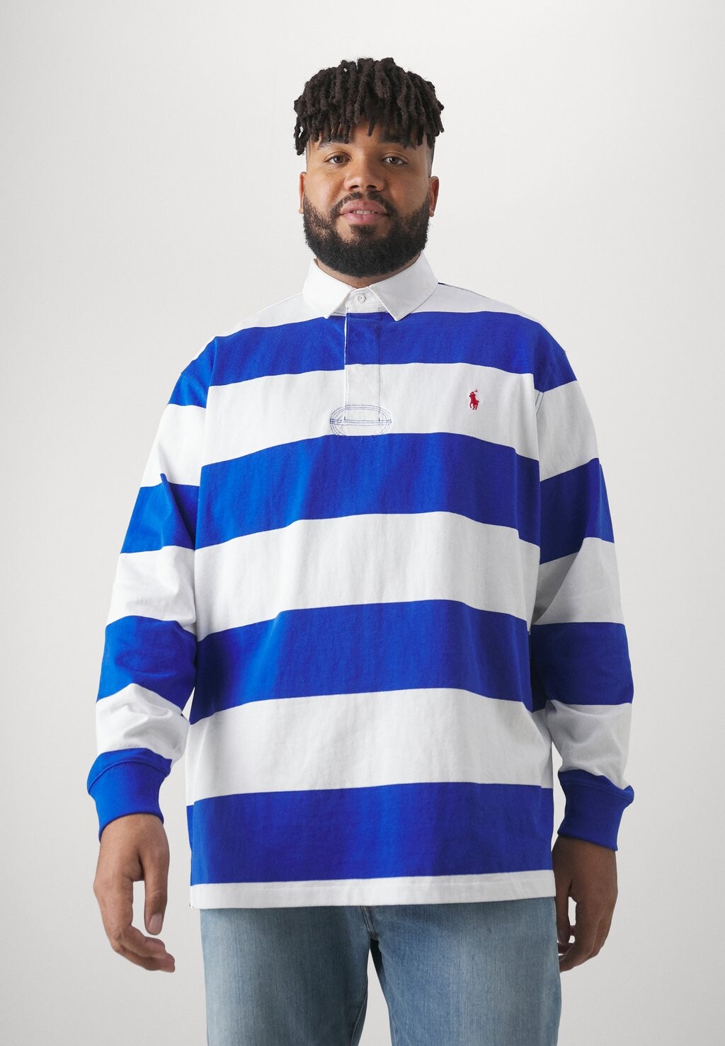 

Поло Long Sleeve Rugby Polo Ralph Lauren, цвет cruise royal/oxford white
