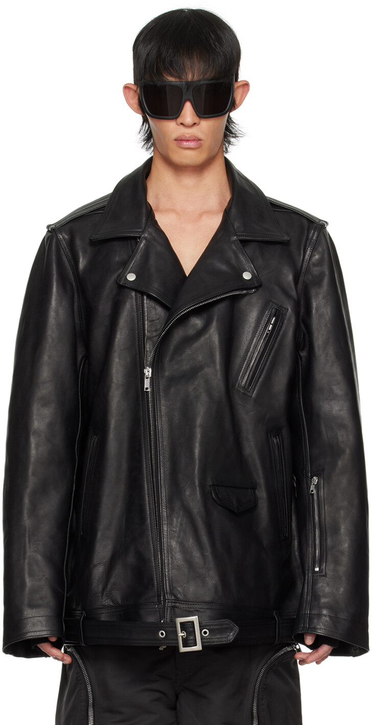 

Черная кожаная куртка Jumbo Luke Stooges Rick Owens Drkshdw