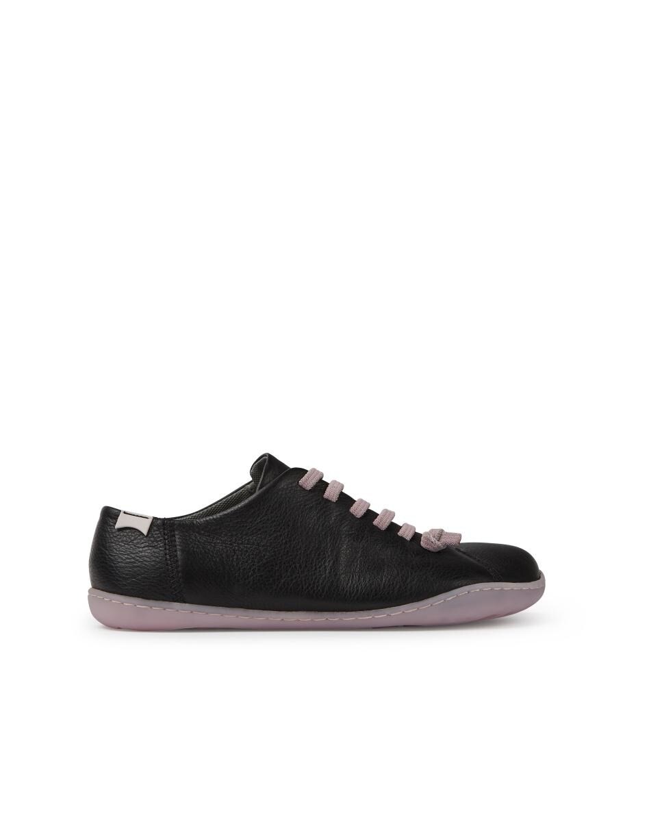 цена Женские кожаные кроссовки на шнурках черного цвета Camper, черный