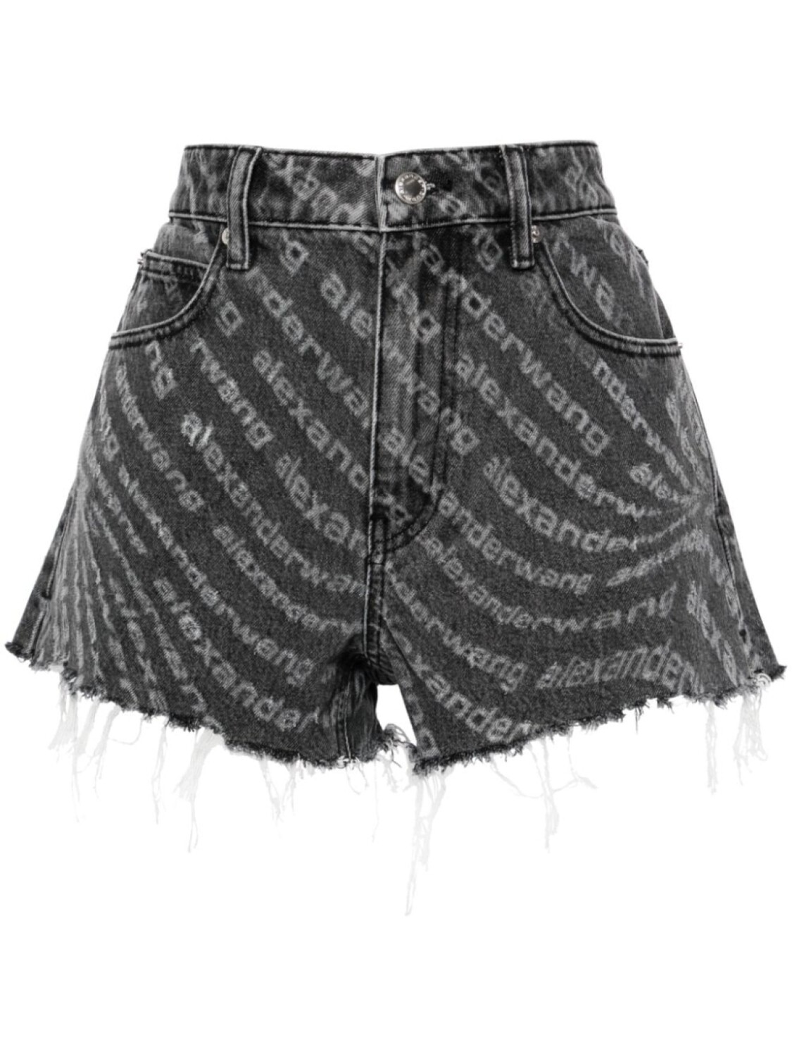 

Alexander Wang джинсовые шорты Bite с завышенной талией, черный
