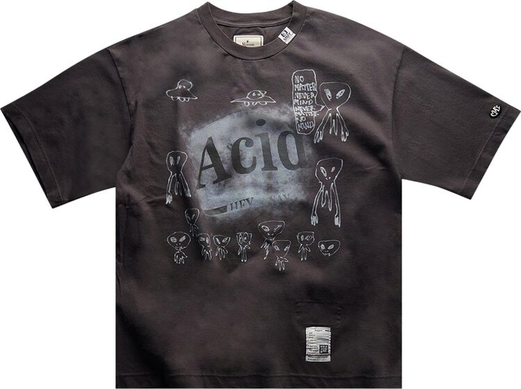 

Футболка Maison Mihara Yasuhiro Distressed Acid Print 'Black', черный
