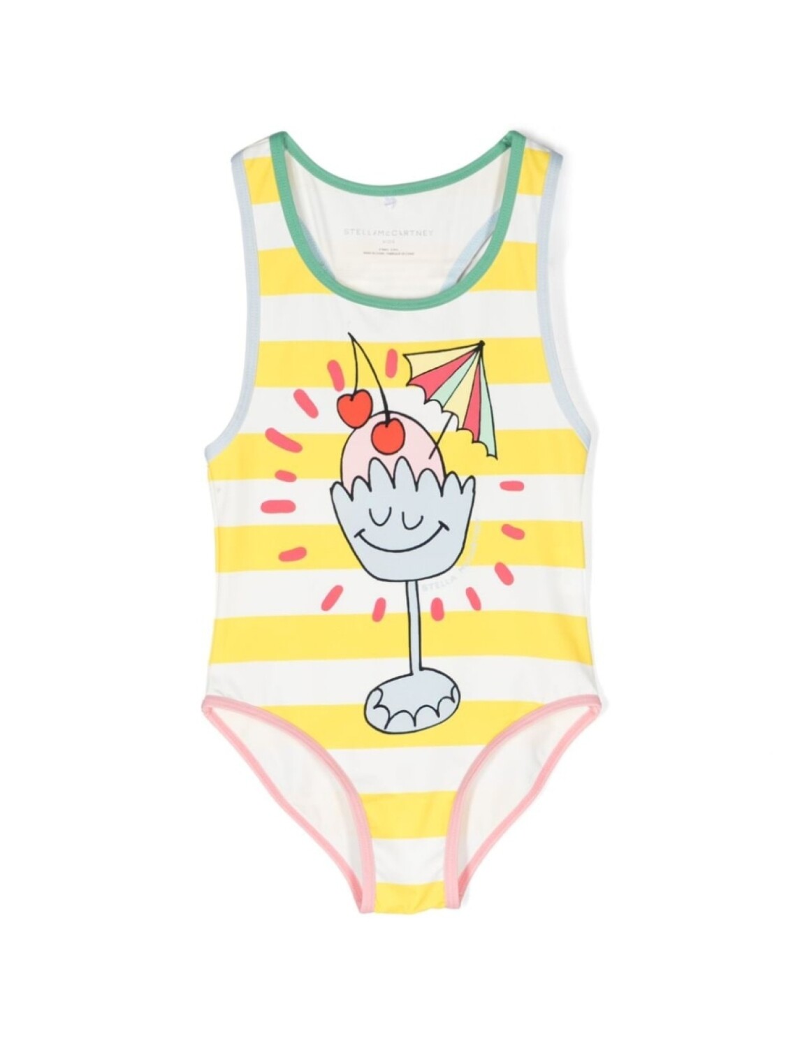 

Stella McCartney Kids купальник с принтом, белый