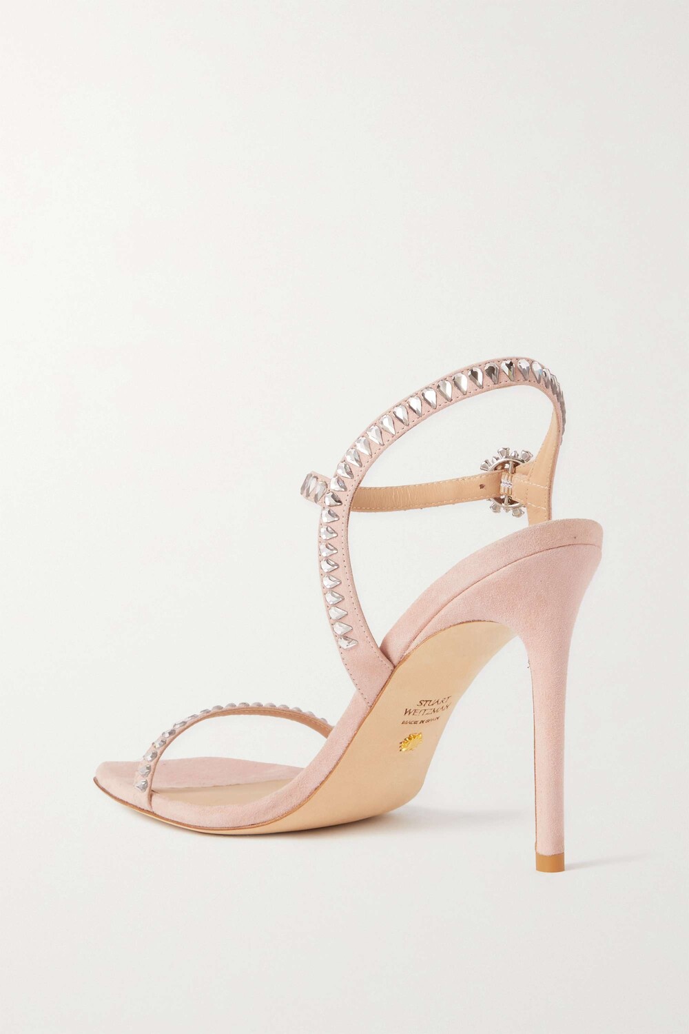 

STUART WEITZMAN замшевые сандалии Gemcut с кристаллами Swarovski, розовый