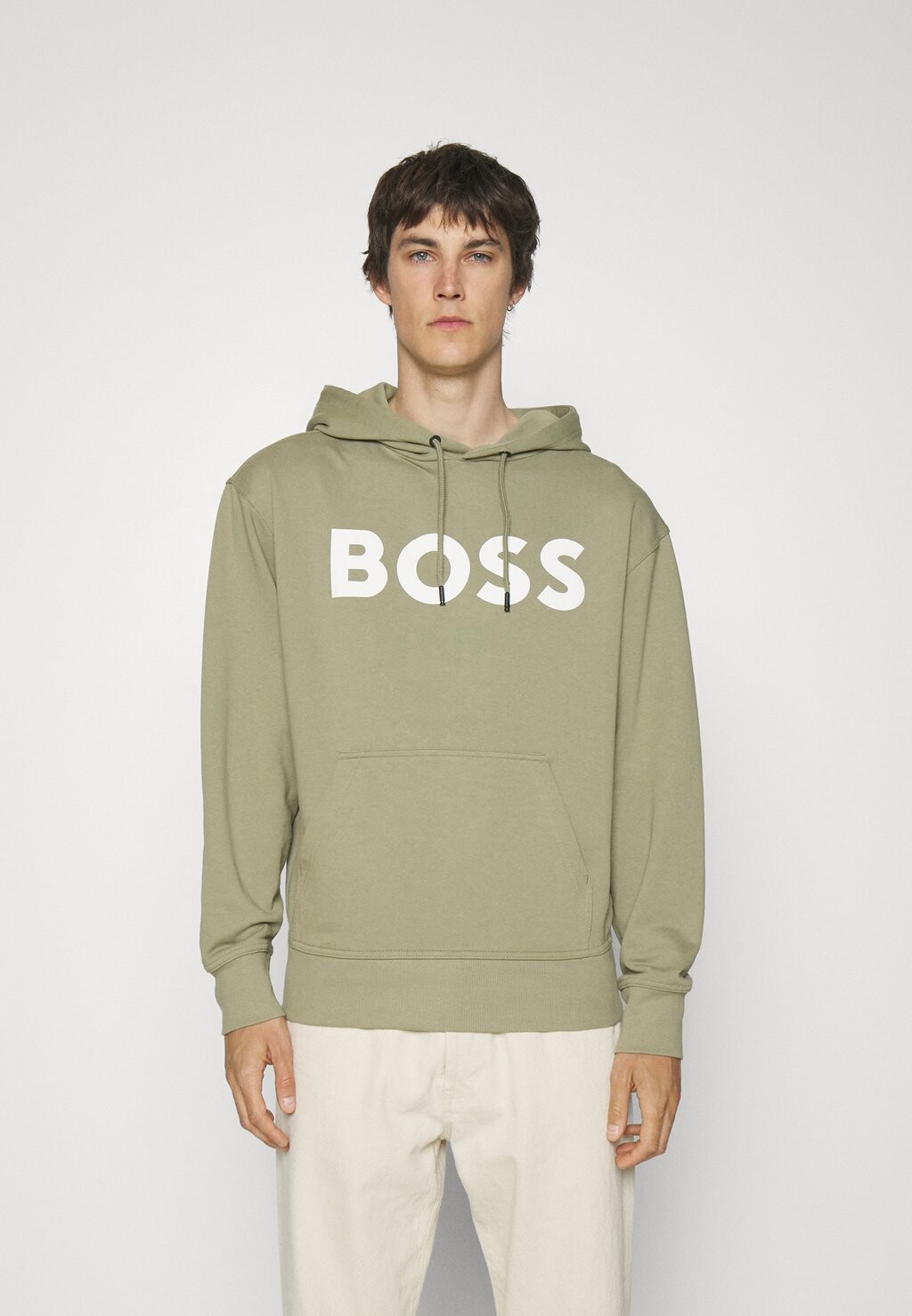 

Толстовка BOSS Basic Hood, зеленый, Серый